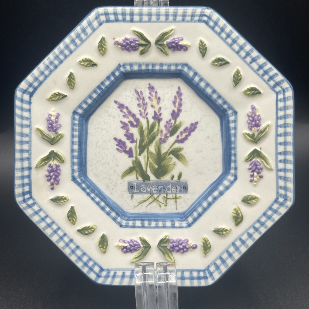 Small Temptations by Tara Old World Blue Gingham Garden Plates! (3)
